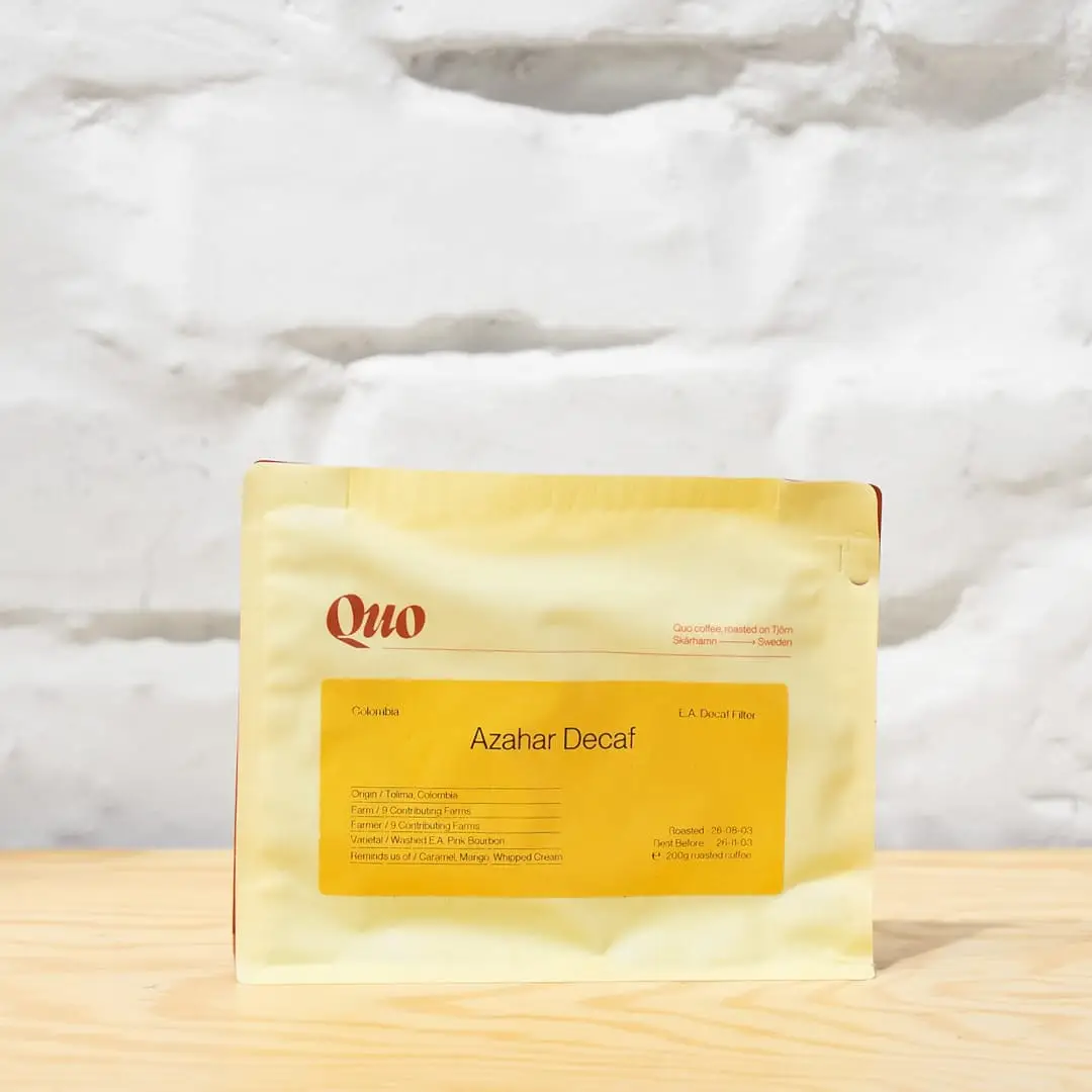 Quo Kolumbien decaf Azahar Rosado washed E. A. Decaf