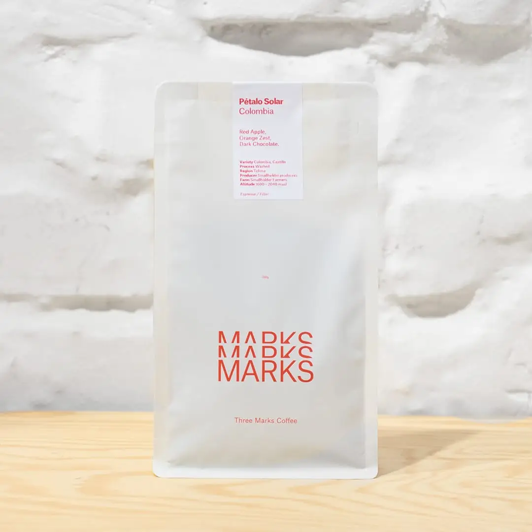 THREE MARKS Kolumbien washed Pétalo Solar